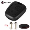 KEYYOU Remote Key Shell Case Fob For Toyota AYGO For Citroen For Peugeot No blade No logo 2 Buttons|Car Key| - ebikpro.co