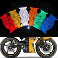 16 Pcs/Lot 18/17/16/14 Inches Motorcycle Wheel Stickers Under Car Decals Reflective Rim Stripe Tape DIY Wheel Decals Suitable|D