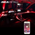 Car El Neon Strip 6m Sound Control Light Rgb Led Decorative Car Ambient Light Auto Atmosphere Lamps With A 12v Lighter&usb L