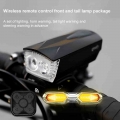 LED Bicycle Front Rear Light Wireless Remote Control Bike Light Horn Headlight Waterproof Taillight Flashlight Bike Accessories|