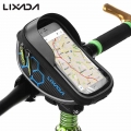 Lixada Cycling Bike Bicycle Bag Top Tube Handlebar Bags Touchscreen Cell Phone Mount Holder MTB Road Bike Bicycle Front Frame