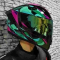 Full Face motorcycle helmet dual shield with removable washable inner lining racing moto helmet|Helmets| - Ebikpro.com