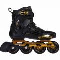 LIKU neutral black gold fitness inline skates professional roller skates fancy flat shoes beginner skates|Skate Sho
