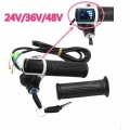 24V 36V 48V ebike twist throttle with LCD battery display and key lock for e bike electric scooter accelerator|Electric Bicycle