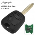 Jingyuqin Remote Control Car Key 433mhz Id46 Chip For Citroen Saxo Picasso Xsara Berlingo Sx9 Blade 2 Button Key Fob - Car Key -