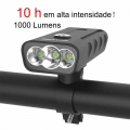 5200 Mah Luz de bicicleta Luz de bicicleta de 1000 lúmenes Batería incorporada Carga USB Aleación de aluminio Luz de ciclismo Ac