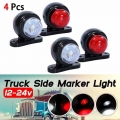 4 x LED Red White Side Marker Lights Outline Lamp Car Truck Trailer Van 12V/24V Drop Shipping|Truck Light System|