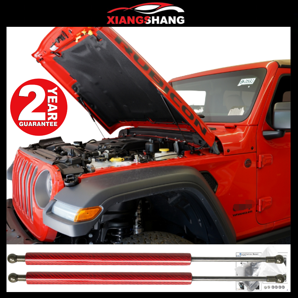 for Jeep Wrangler JL 2017 2022 Gladiator 2020+ Front Bonnet Hood Damper Gas Struts Lift Support Shock Absorber|Strut Bars| - O