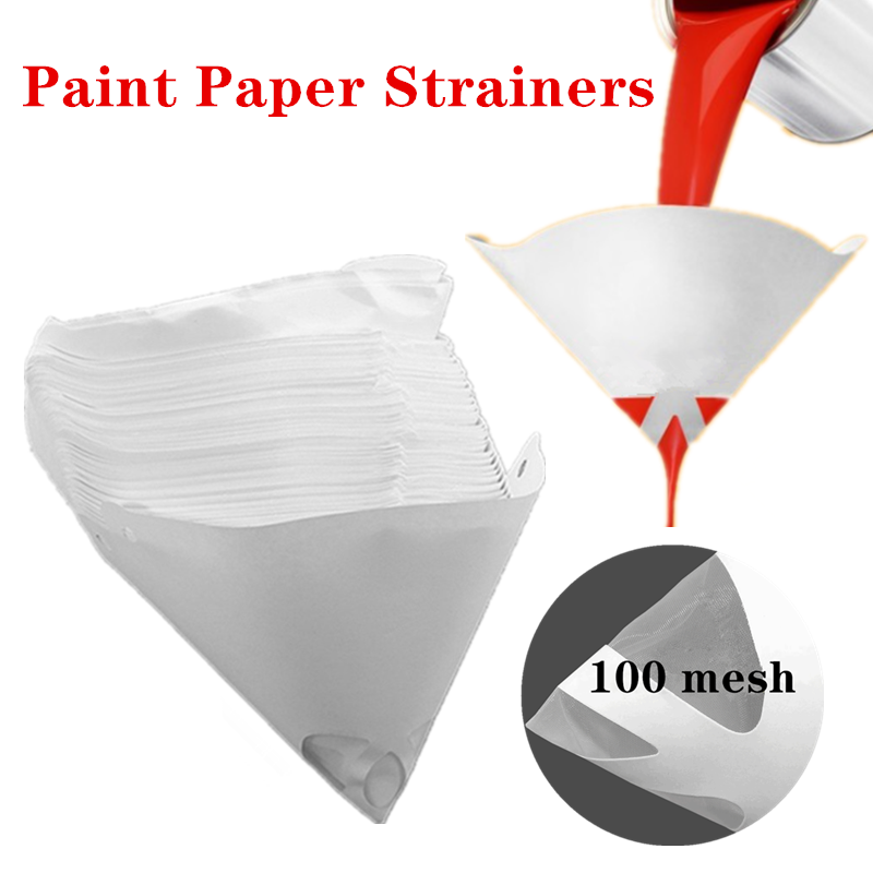 50/100/200/300pcs Paper Paint Strainers Paper Paint Conical Strainers Mesh Filter Cone Strainer Paint Funnel 125 micron|Oil Filt