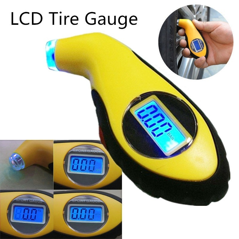 Auto Motorcycle Tyre Pressure Digital Meter Mini Diagnostic Tool Car Styling Detector Tire Pressure Gauge Portable Lcd Display -