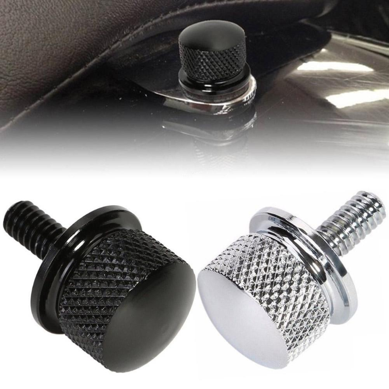 Stainless Steel Motorcycle Seat Bolt Tab Screw Mount Knob Cover for Harley Sportster Dyna Fatboy Road King Softail Accessories|N