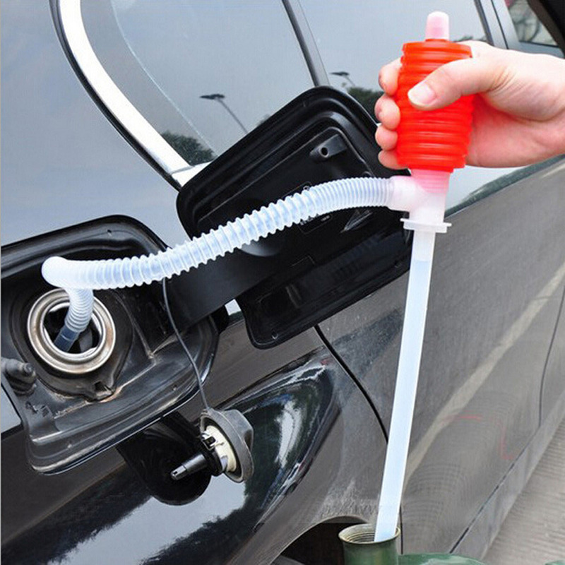Car Manual Hand Siphon Pump Hose Gas Oil Gasoline Diesel Transfer Sucker Liquid Syphon Transfer Pump Portable Car Accessories|Oi