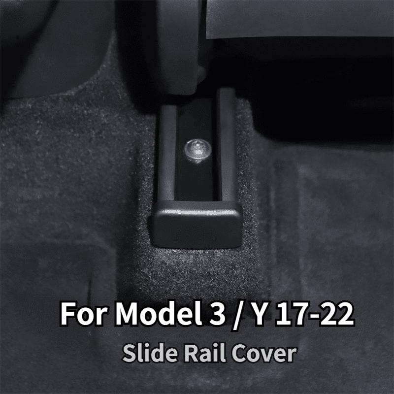 For Tesla Model 3 Y Car Rear Seat Slide Rail Soft Rubber Plug Protection Model Y Car Interior Function Accessories 2017-2022 - S