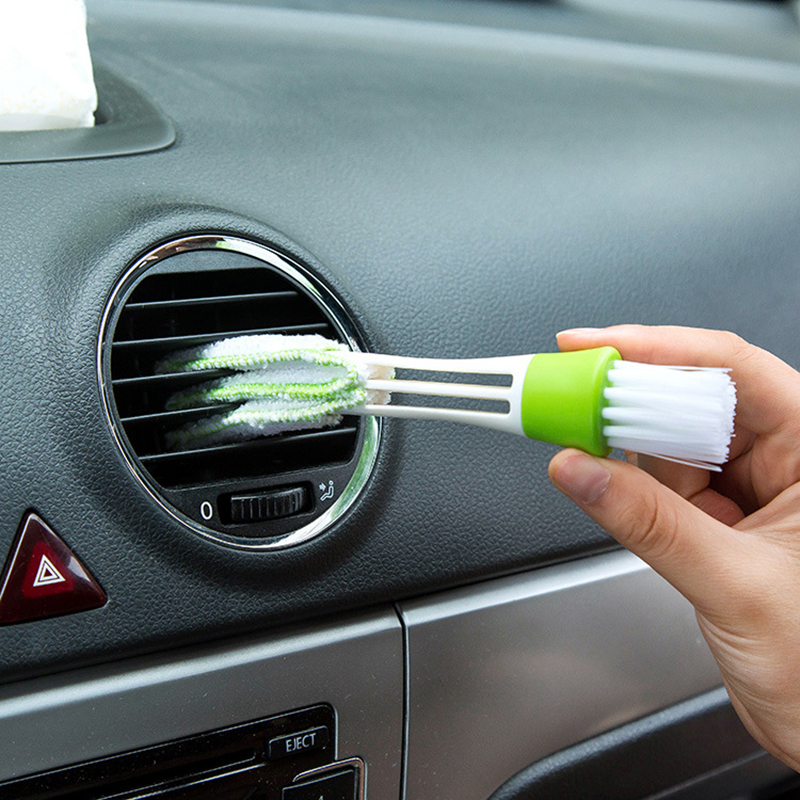 2 In 1 Car Air-conditioner Outlet Cleaning Tool Multi-purpose Dust Brush Car Accessories Interior Multi-purpose Brush - Waxing S