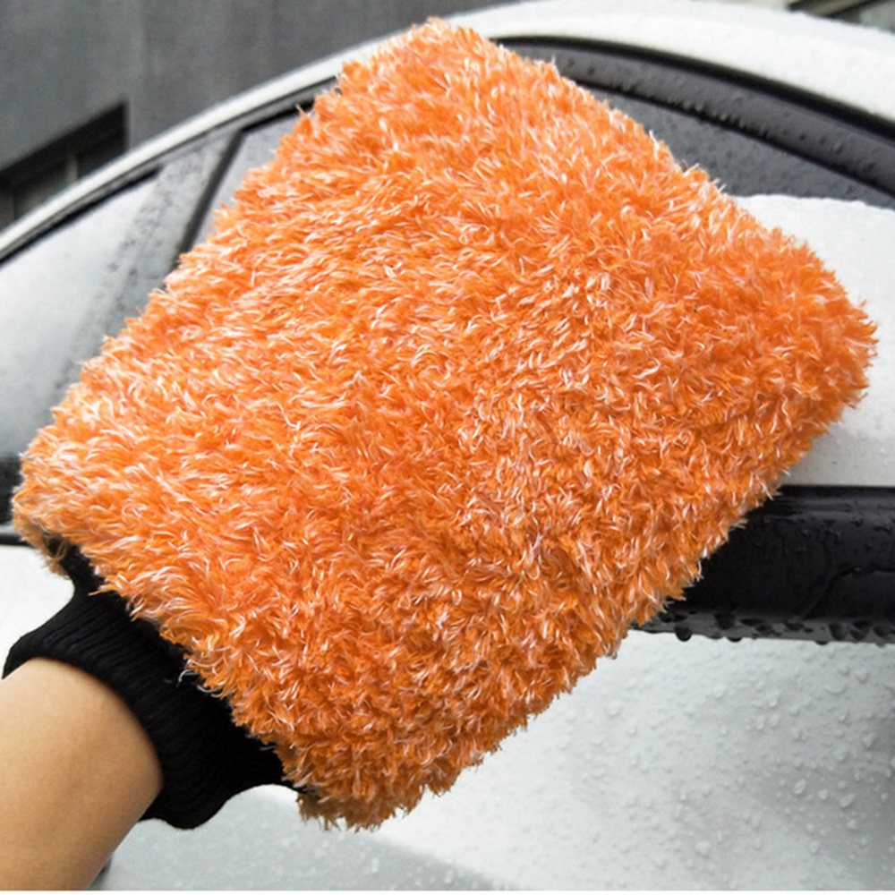 Soft Glove Maximum Mitt High Density Auto Wash Cloth Ultra Super Absorbancy Car Sponge Plush Glove Microfiber Cleaning Towel - S