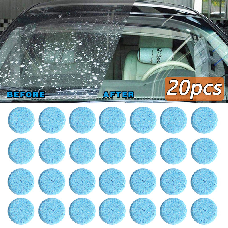 Car Cleaning Effervescent Tablets Windshield Cleaner Solid Washer Agent Universal Home Toilet Auto Window Glass Dust Remover - W