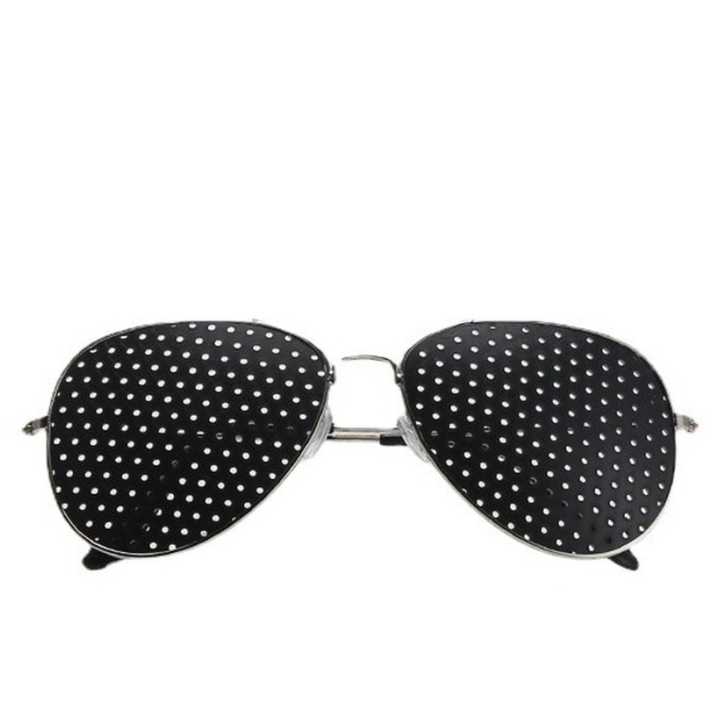 Retro Pinhole Sunglasses for Women Men Small Holes Eyeglasses Vision Care Glasses Unisex Eyesight Improver Glasses|Cycling Eyewe