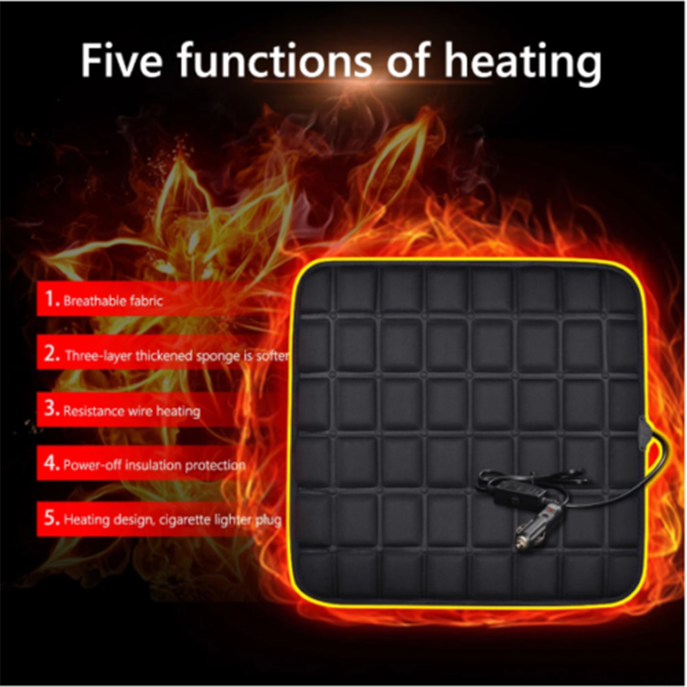 12V Heated Car Seat Cover Heating Electric Car Cushion Keep Warm In Winter Seat Protector Supplies Newly|Automobiles Seat Covers